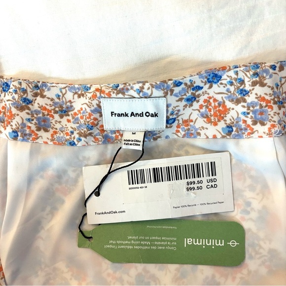 NWT Frank And Oak Floral Skirt | sizes M - Picture 8 of 8